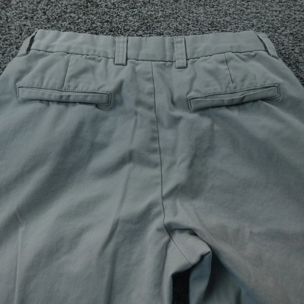 Gap‎ Pants Mens 31X32 Beige White Chino Trouser Flat Front Straight Leg Casual
